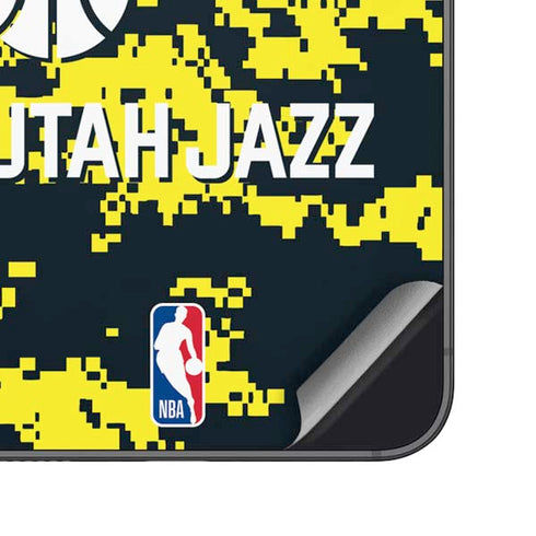 NBA Utah Jazz Grey Digi Camo Galaxy S24 Skin