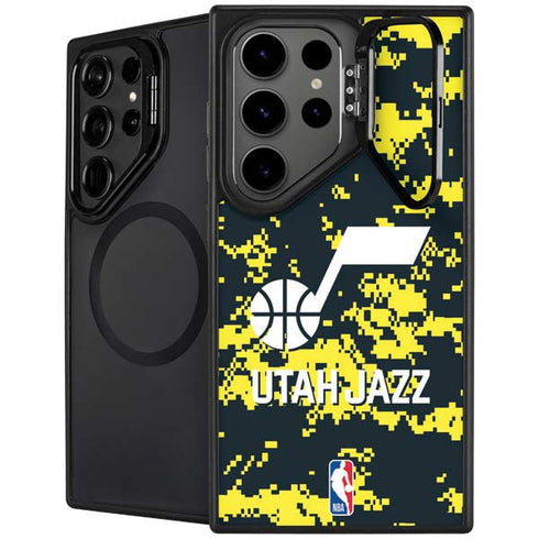 NBA Utah Jazz Grey Digi Camo Galaxy Cases