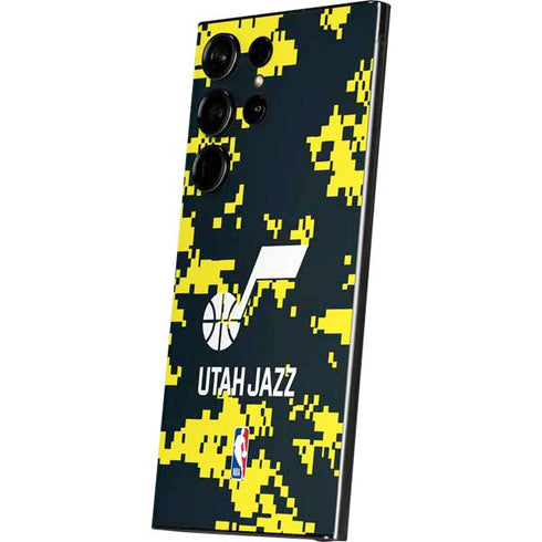 NBA Utah Jazz Grey Digi Camo Galaxy S24 Ultra Skin