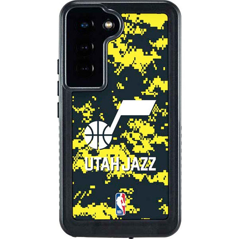 NBA Utah Jazz Grey Digi Camo Galaxy S24 Waterproof Case