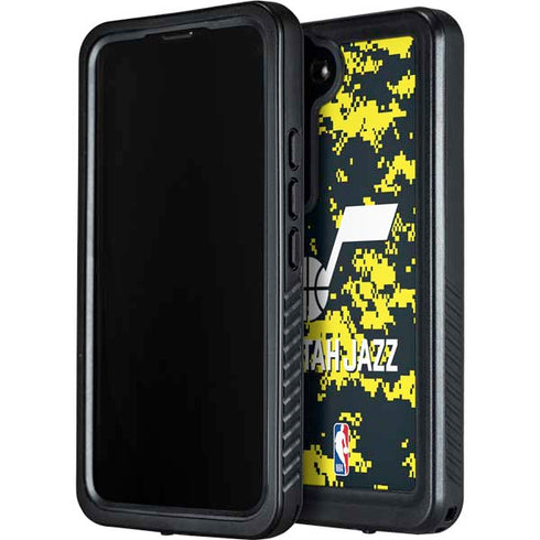 NBA Utah Jazz Grey Digi Camo Galaxy S24 Waterproof Case