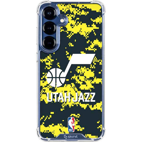 NBA Utah Jazz Grey Digi Camo Galaxy S25 Plus Clear Case
