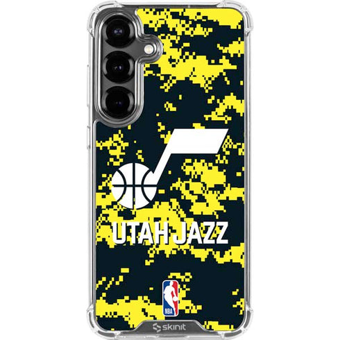 NBA Utah Jazz Grey Digi Camo Galaxy S26 Clear Case