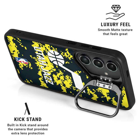 NBA Utah Jazz Grey Digi Camo Galaxy S26 Plus Kickstand Case