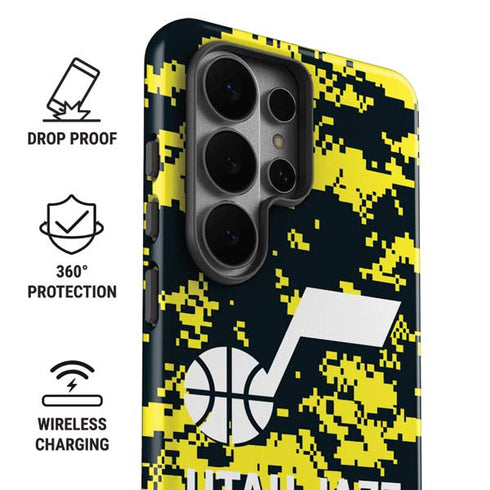 NBA Utah Jazz Grey Digi Camo Galaxy S26 Ultra Impact Case