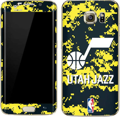 NBA Utah Jazz Grey Digi Camo Galaxy S7 Edge Skin