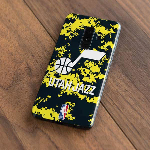 NBA Utah Jazz Grey Digi Camo Galaxy S9 Plus Skin