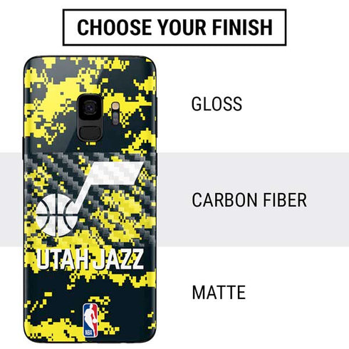 NBA Utah Jazz Grey Digi Camo Galaxy S9 Skin