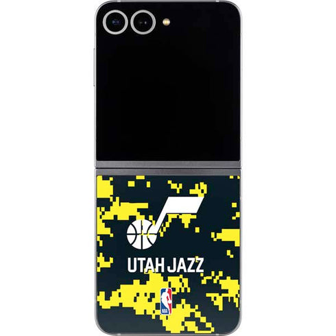 NBA Utah Jazz Grey Digi Camo Galaxy Z Flip6 Skin