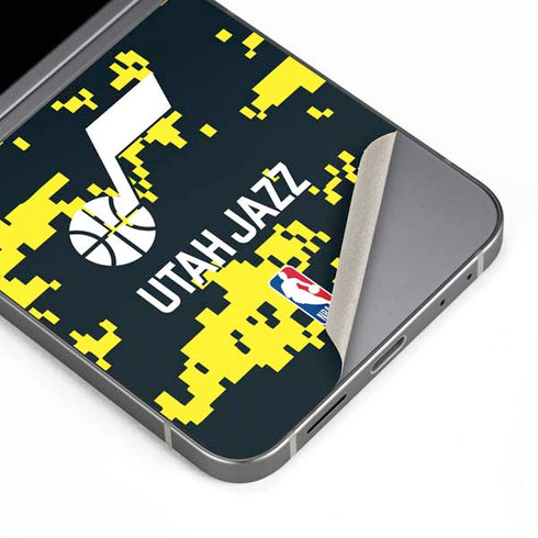 NBA Utah Jazz Grey Digi Camo Galaxy Z Flip6 Skin