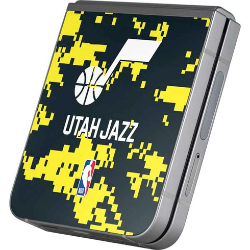 NBA Utah Jazz Grey Digi Camo Galaxy Z Flip6 Skin