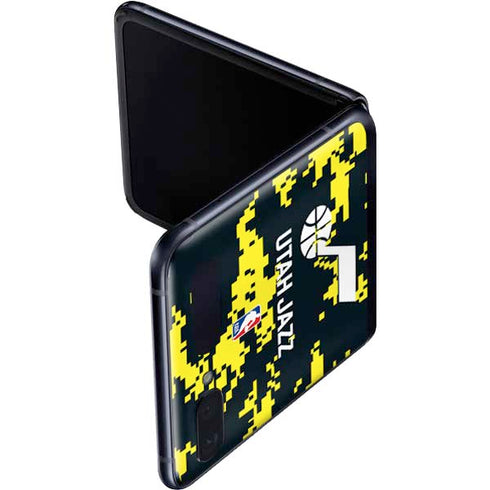 NBA Utah Jazz Grey Digi Camo Galaxy Z Flip Skin