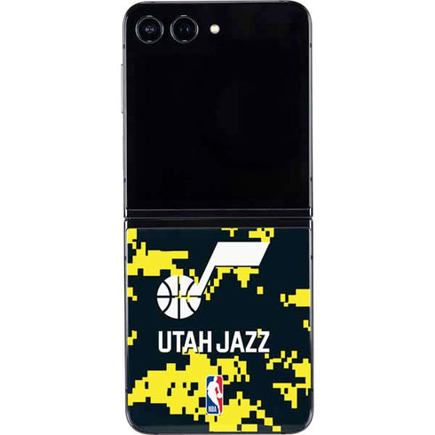 NBA Utah Jazz Grey Digi Camo Galaxy Z Flip5 5G Skin