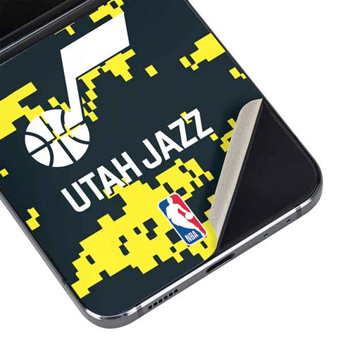 NBA Utah Jazz Grey Digi Camo Galaxy Z Flip5 5G Skin