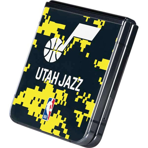 NBA Utah Jazz Grey Digi Camo Galaxy Z Flip5 5G Skin