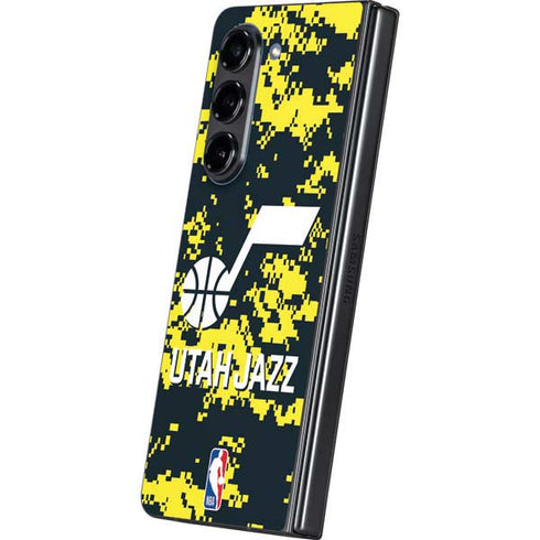 NBA Utah Jazz Grey Digi Camo Galaxy Z Fold5 5G Skin