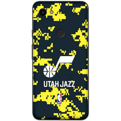 NBA Utah Jazz Grey Digi Camo Google Pixel 3a XL Skin