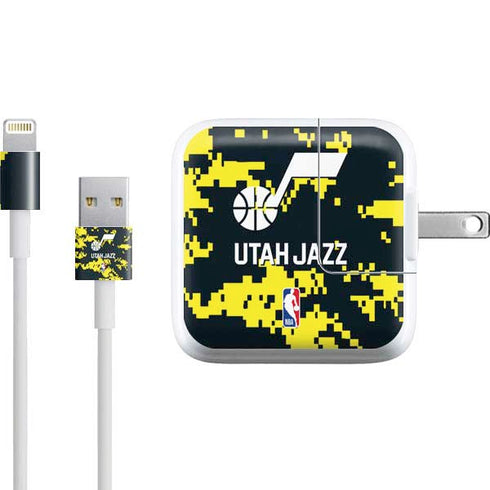 NBA Utah Jazz Grey Digi Camo iPad Charger (10W USB) Skin
