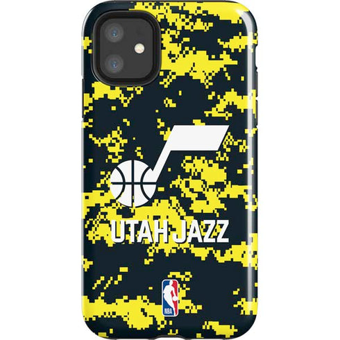 NBA Utah Jazz Grey Digi Camo iPhone 11 Impact Case