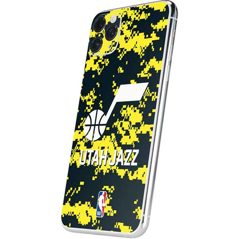 NBA Utah Jazz Grey Digi Camo iPhone 11 Pro Max Skin