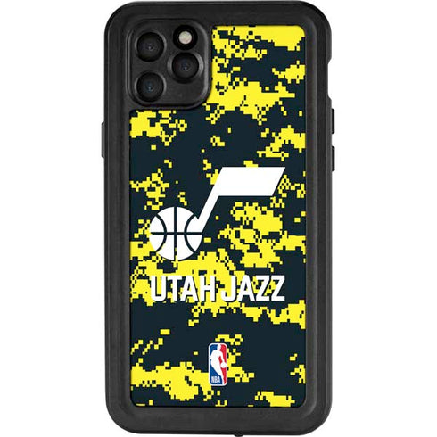 NBA Utah Jazz Grey Digi Camo iPhone 11 Pro Max Waterproof Case