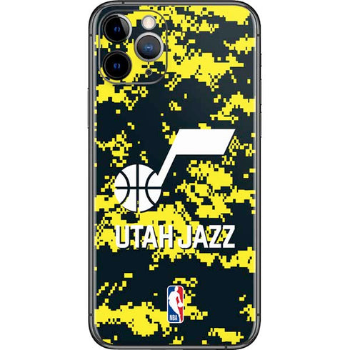 NBA Utah Jazz Grey Digi Camo iPhone 11 Pro Skin
