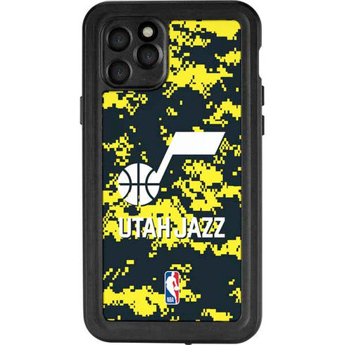 NBA Utah Jazz Grey Digi Camo iPhone 11 Pro Waterproof Case