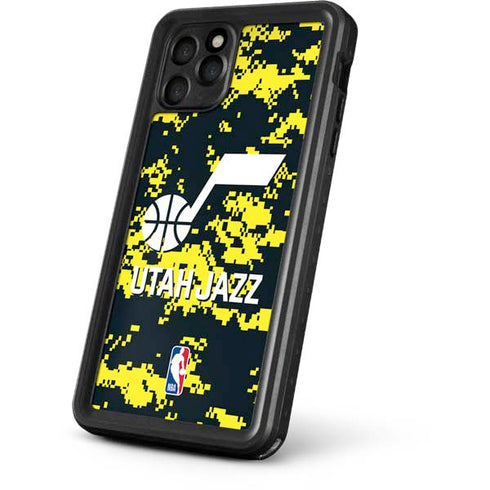 NBA Utah Jazz Grey Digi Camo iPhone 11 Pro Waterproof Case