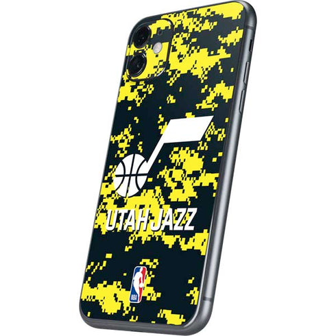NBA Utah Jazz Grey Digi Camo iPhone 11 Skin