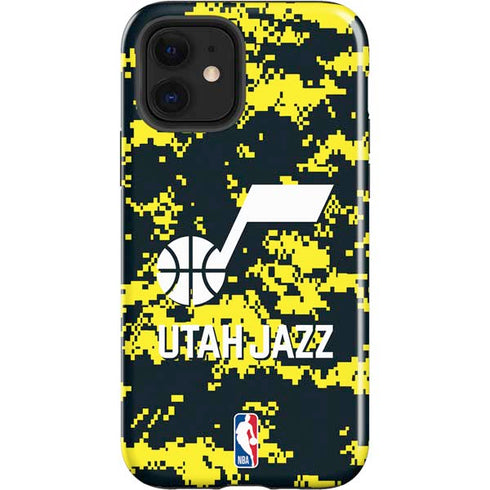 NBA Utah Jazz Grey Digi Camo iPhone 12 Impact Case
