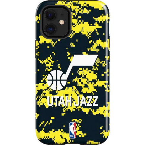 NBA Utah Jazz Grey Digi Camo iPhone 12 Mini Impact Case