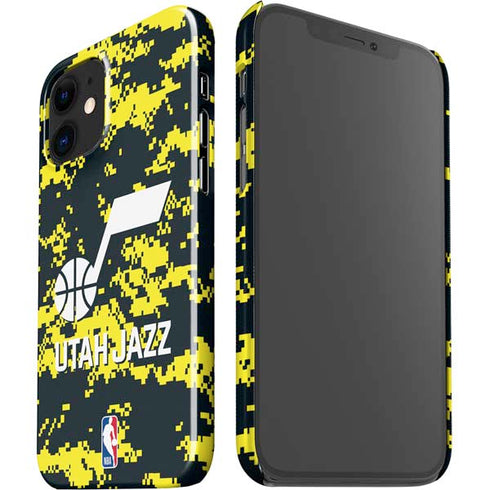 NBA Utah Jazz Grey Digi Camo iPhone 12 Mini Lite Case