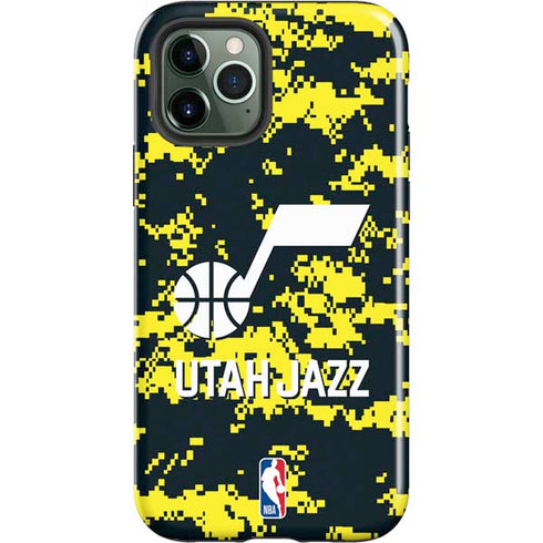 NBA Utah Jazz Grey Digi Camo iPhone 12 Pro Impact Case