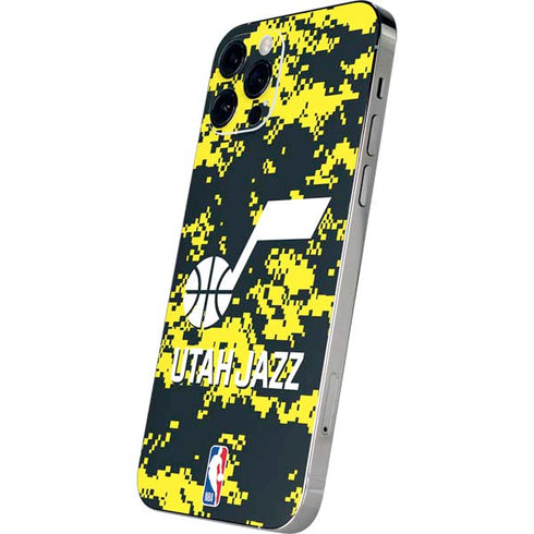 NBA Utah Jazz Grey Digi Camo iPhone 12 Pro Skin