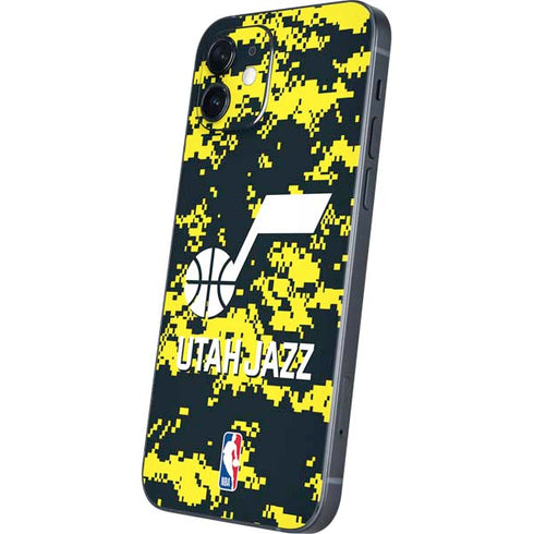 NBA Utah Jazz Grey Digi Camo iPhone 12 Skin