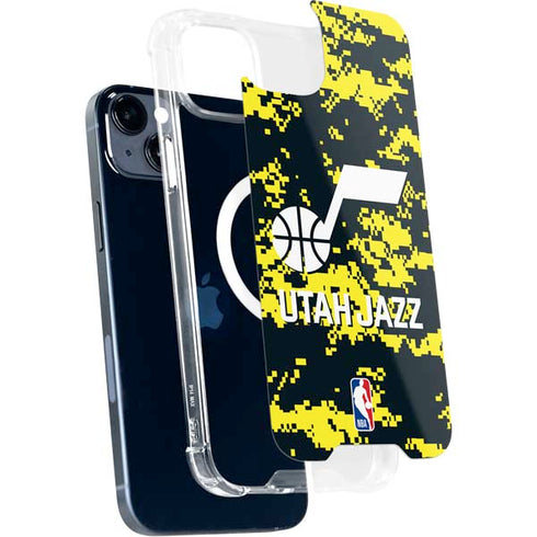 NBA Utah Jazz Grey Digi Camo iPhone 14 MagSafe Case