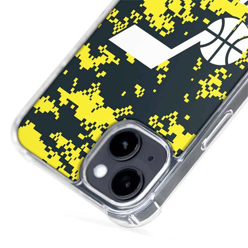 NBA Utah Jazz Grey Digi Camo iPhone 14 MagSafe Case