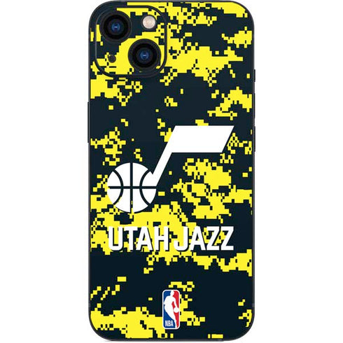 NBA Utah Jazz Grey Digi Camo iPhone 14 Skin