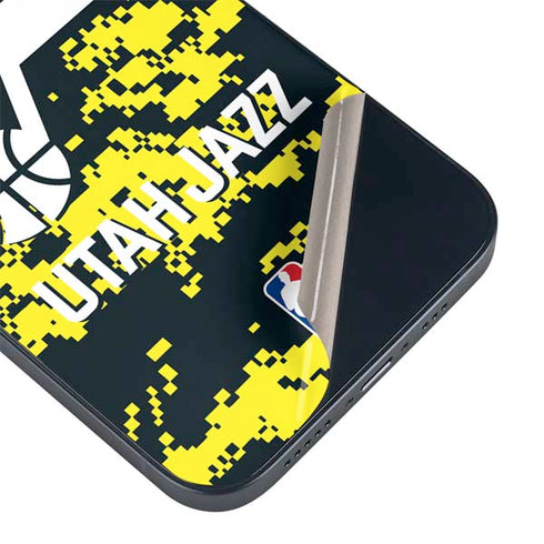 NBA Utah Jazz Grey Digi Camo iPhone 14 Skin
