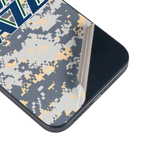NBA Utah Jazz Grey Digi Camo iPhone 15 Skin
