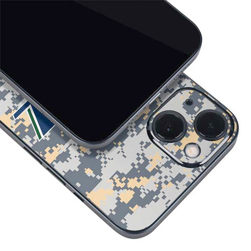 NBA Utah Jazz Grey Digi Camo iPhone 15 Skin