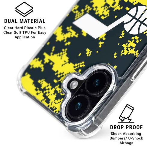 NBA Utah Jazz Grey Digi Camo iPhone 16 MagSafe Case