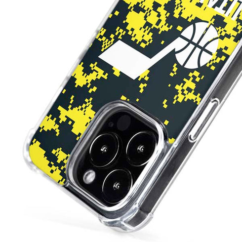 NBA Utah Jazz Grey Digi Camo iPhone 16 Pro Max MagSafe Case