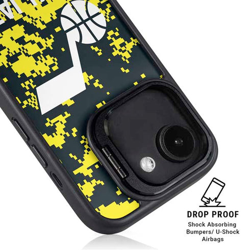 NBA Utah Jazz Grey Digi Camo iPhone 16e Kickstand Case