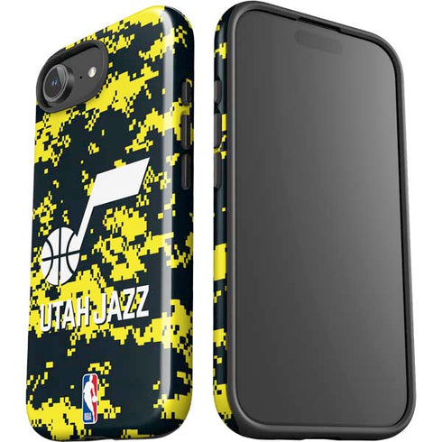 NBA Utah Jazz Grey Digi Camo iPhone 16e Impact Case