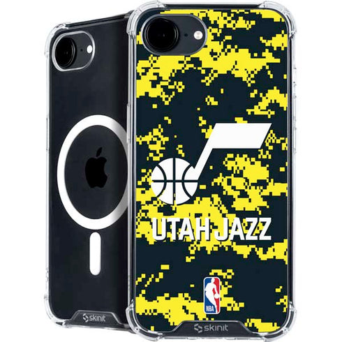 NBA Utah Jazz Grey Digi Camo iPhone 16e MagSafe Case
