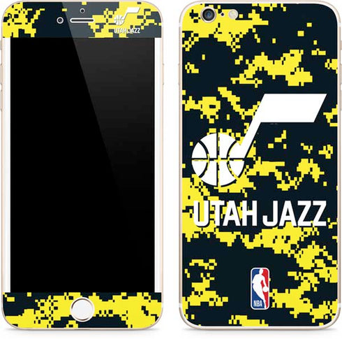 NBA Utah Jazz Grey Digi Camo iPhone 6/6s Plus Skin