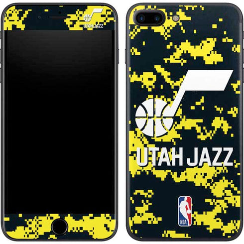 NBA Utah Jazz Grey Digi Camo iPhone 8 Plus Skin
