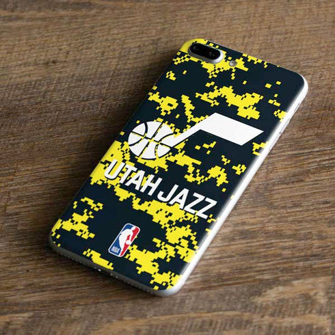 NBA Utah Jazz Grey Digi Camo iPhone 8 Plus Skin