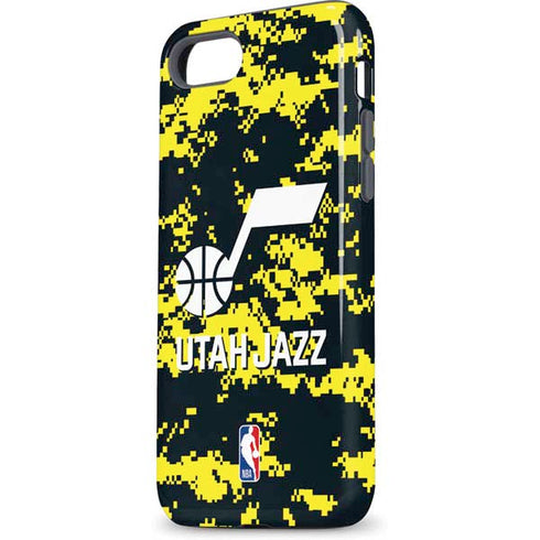 NBA Utah Jazz Grey Digi Camo iPhone 8 Pro Case